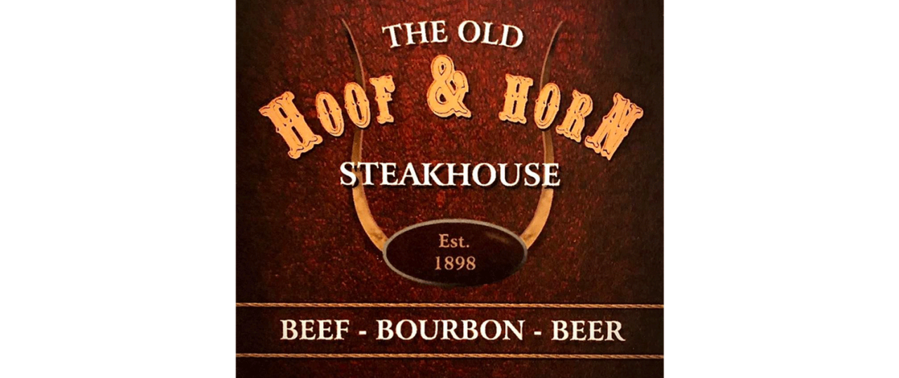 Menu The Old Hoof and Horn Steakhouse